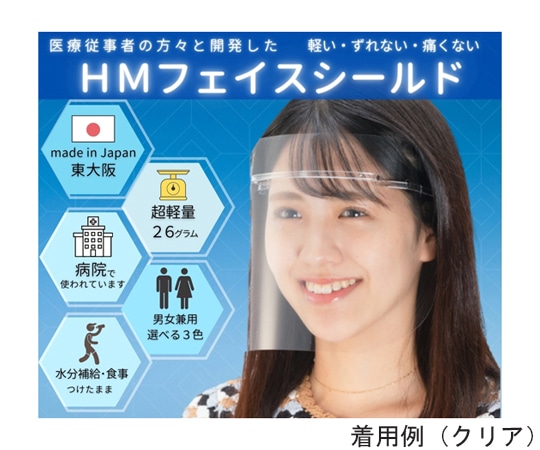 ミノル化学工業 HMフェイスシールド ブラック 1セット (フレーム1個+替シールド5枚) hmfs_black_1set 1セット(ご注文単位1セット)【直送品】