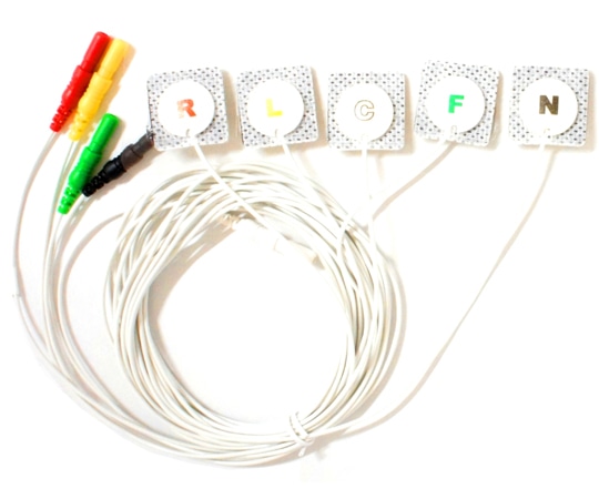 ビットストロング BSディスポーザブルECGリード線付電極 DINアダプター接続用 5電極 IECカラー X線透過 120cm 5個入 V0015-C0485I 1袋(ご注文単位1袋)【直送品】