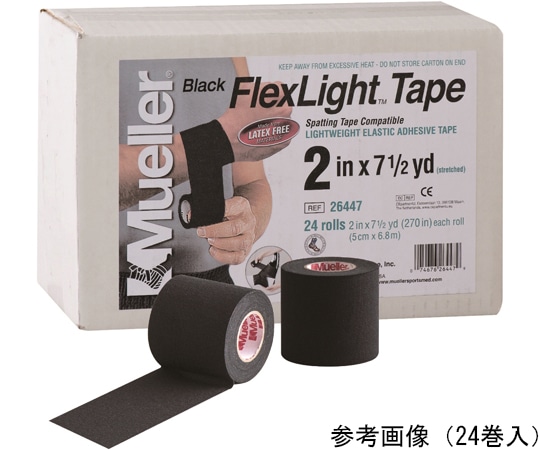MUELLER フレックスライトテープ 50mm ブラック 1箱（16巻入） 26447 1箱（ご注文単位1箱）【直送品】