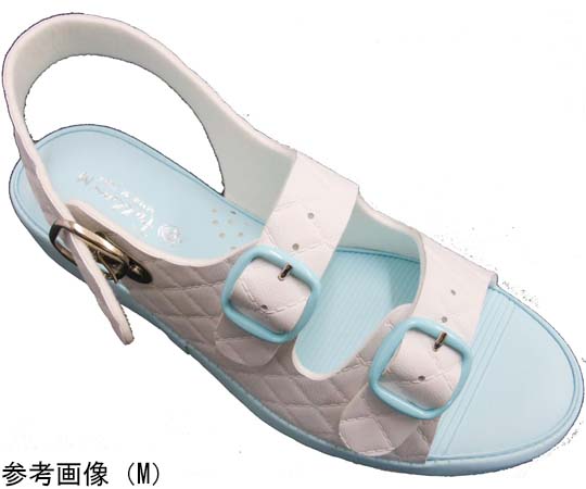 山一 抗菌キルティング2バンドサンダル ブルー M 7609BLM 1足（ご注文単位1足）【直送品】