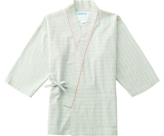 KAZEN 患者衣上衣（甚平型） グリーン 3S 287-22 3S 1枚（ご注文単位1枚）【直送品】