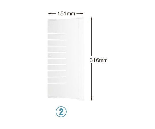 サカセ 仕切板 バスケット64-17タイプ(深さ17cm)用 W316×H151mm 超耐熱タイプ BMD17-40 1枚(ご注文単位1枚)【直送品】
