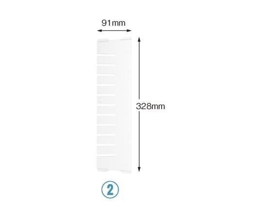 サカセ 仕切板 バスケット64-10タイプ(深さ10cm)用 W328×H91mm BD10-40 1枚(ご注文単位1枚)【直送品】