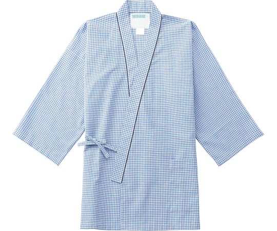 KAZEN 患者衣(甚平型) ブルー S 285-71 S 1枚(ご注文単位1枚)【直送品】