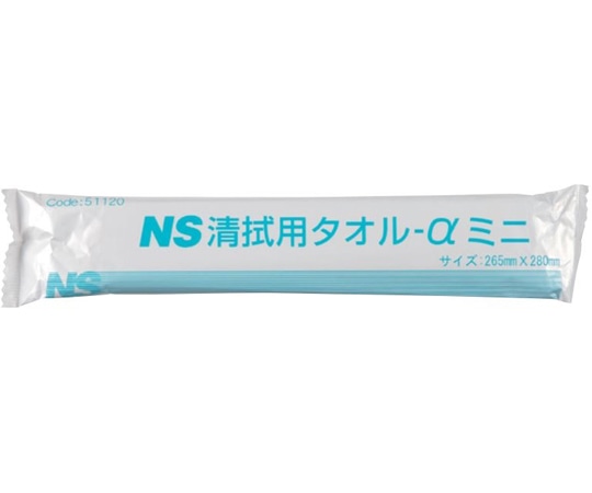 日昭産業 清拭用タオル-α ミニ 1セット(100本×10袋入) 51120 1セット(ご注文単位1セット)【直送品】
