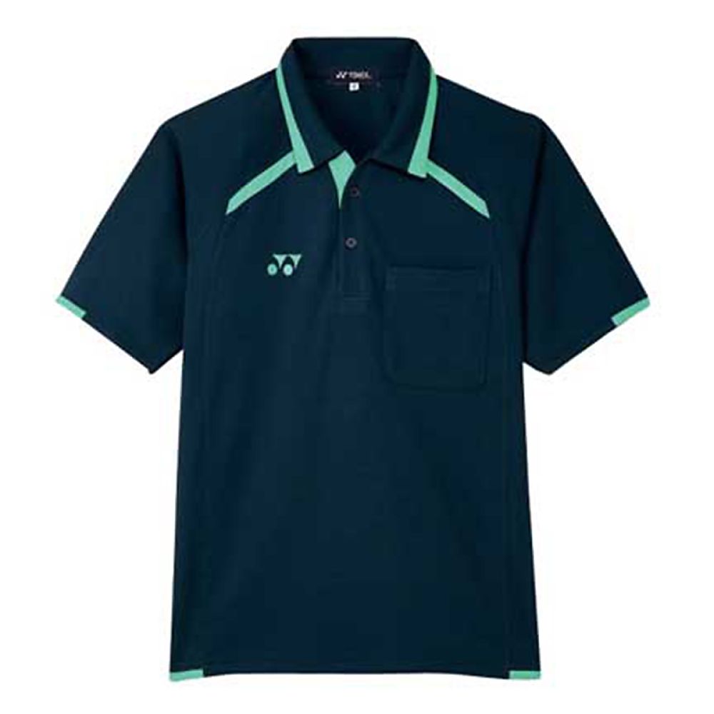 YONEX（トンボ） ニットシャツ ネイビー×ペパーミント 3L（身丈77cm） CY300-42 3L 1枚（ご注文単位1枚）【直送品】