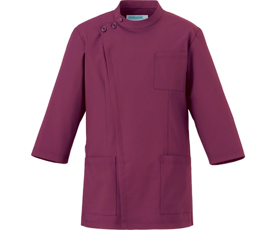 KAZEN ジャケット七分袖男女兼用 ワイン LL 763-45L 1枚(ご注文単位1枚)【直送品】