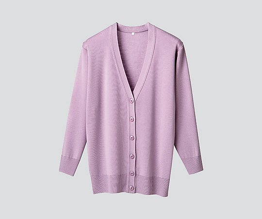 ディーフェイズ 抗ピル長袖ロングカーディガン パープル L D-1002 1枚（ご注文単位1枚）【直送品】