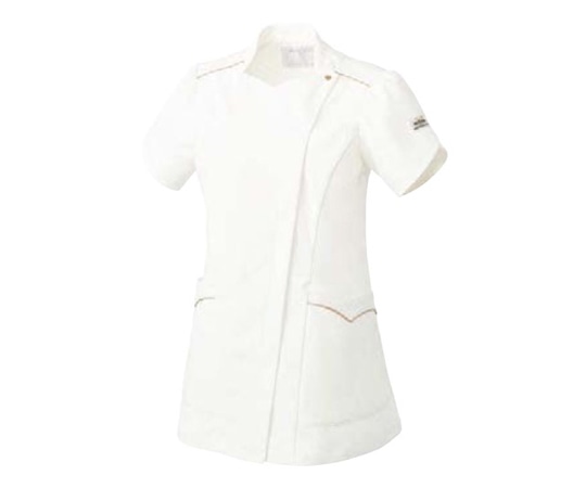MICHEL KLEIN（ミッシェルクラン） ジャケット[女性用] オフホワイト×ベージュ L コネクト（トリコット） 袖丈17cm MK-0040 1着（ご注文単位1着）【直送品】
