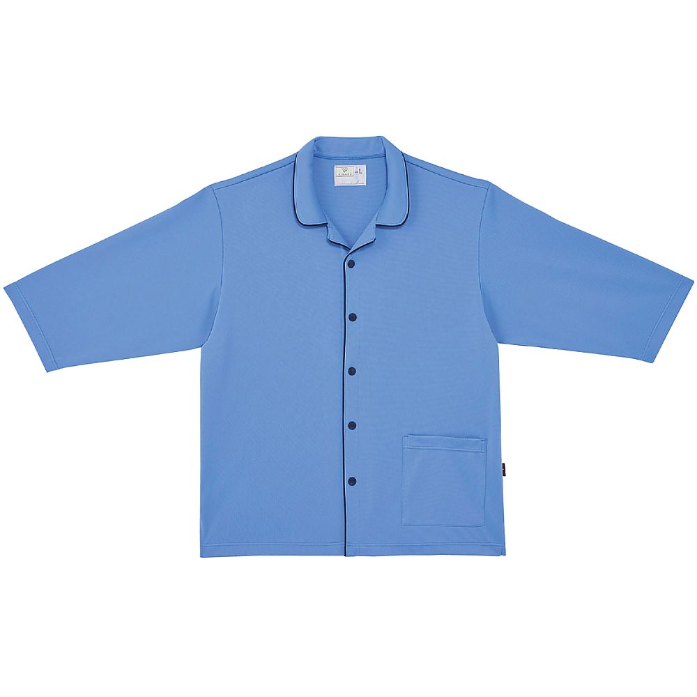 KIRAKU（トンボ） 前開きシャツ インクブルー L（身丈71cm） CV206-78 L 1枚（ご注文単位1枚）【直送品】