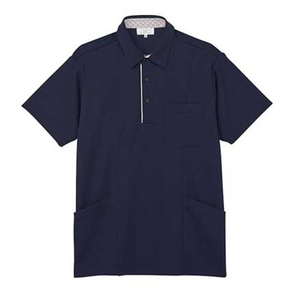 KIRAKU(トンボ) ニットシャツ ネイビー M(身丈68cm) CR213-88 M 1枚(ご注文単位1枚)【直送品】