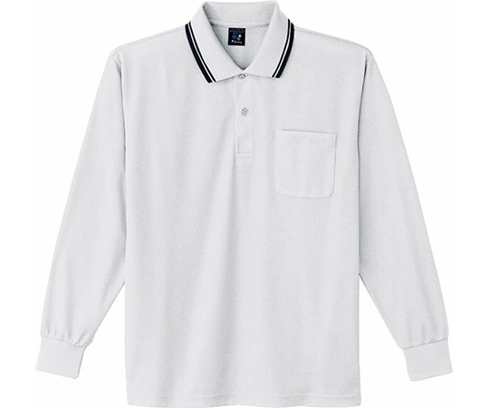 WHISEL(自重堂) 長袖ポロシャツ シルバー L 85264 1枚(ご注文単位1枚)【直送品】
