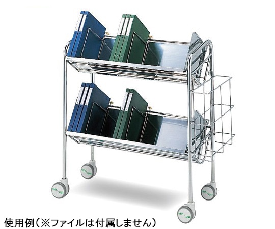 ナビス（アズワン） カルテワゴン（サイドカゴ付） 60型 870×365×987mm 60型（カゴ付き） 1台（ご注文単位1台）【直送品】