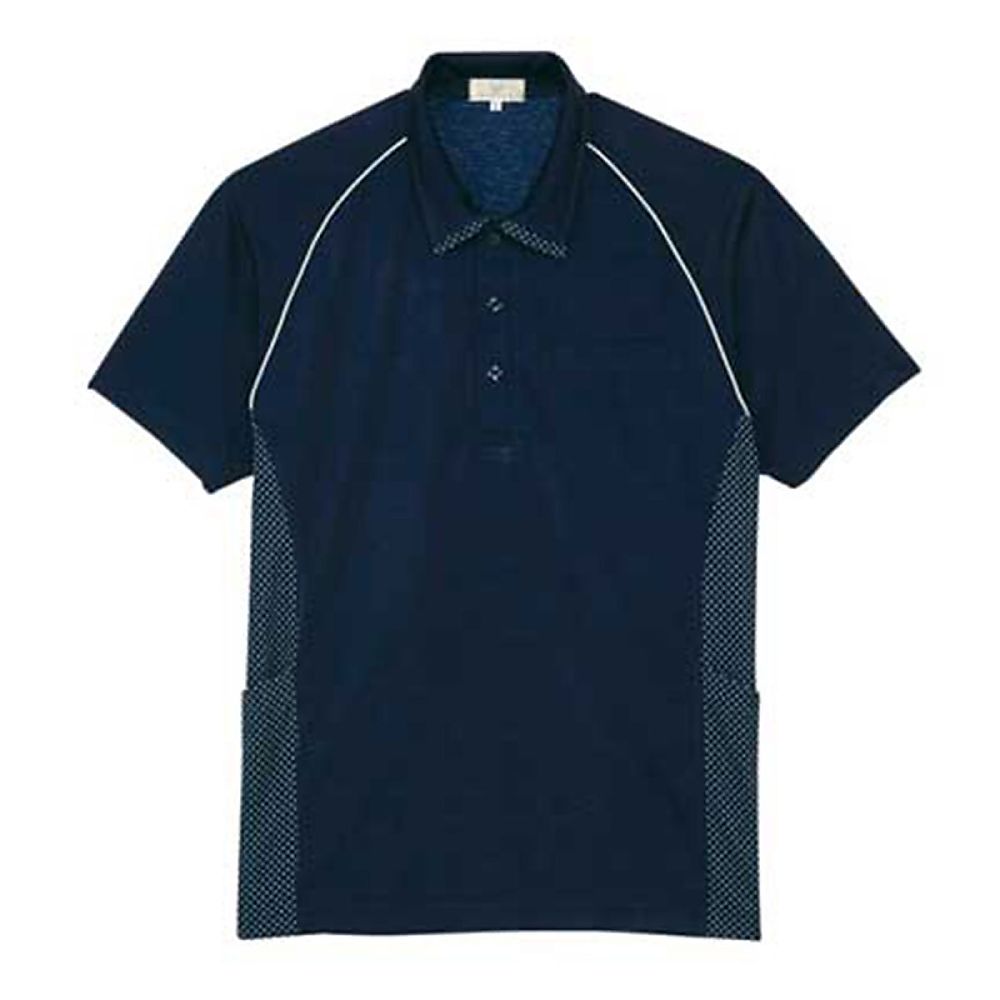 KIRAKU（トンボ） ニットシャツ ネイビー M（身丈68cm） CR113-89 M 1枚（ご注文単位1枚）【直送品】