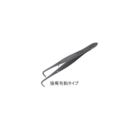 日本フリッツメディコ デリケート ピンセット 10cm 強弯 有鈎 A049-0741 1本（ご注文単位1本）【直送品】