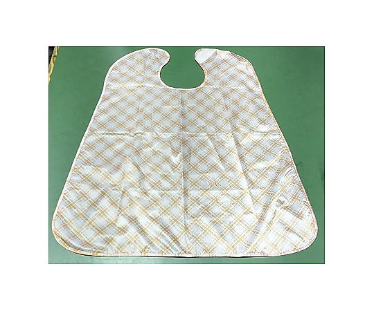 アズワン 食事用エプロン 格子柄 オレンジ 100枚入 1箱(ご注文単位1箱)【直送品】