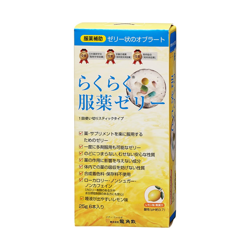 龍角散 龍角散 らくらく服薬ゼリー レモン味 スティックタイプ 1箱(6本入) 1箱※軽 (ご注文単位1箱)【直送品】