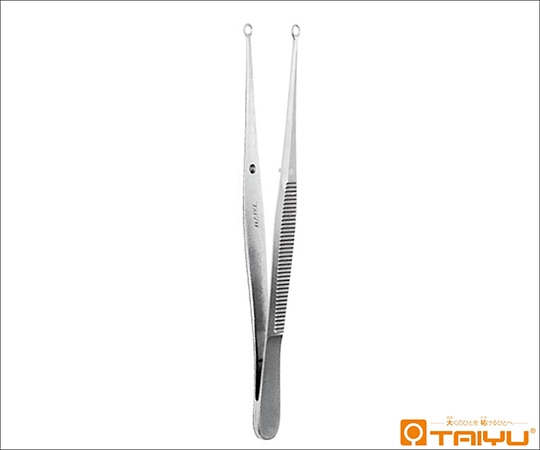 TAIYU(大祐医科工業) リング状鑷子 併式 ダボ付 径3mm 全長10cm TY-064 1本(ご注文単位1本)【直送品】
