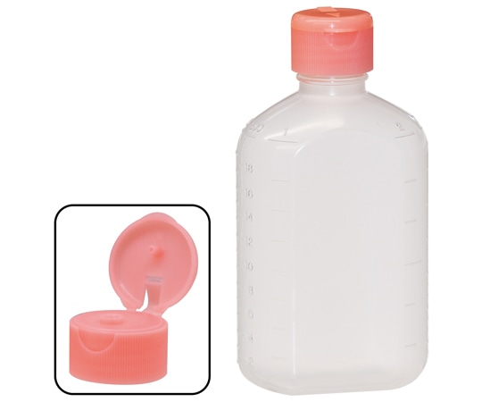 金鵄製作所 小判型投薬瓶 200mL ワンタッチキャップ(ピンク) 100本入 23030-005 1箱(ご注文単位1箱)【直送品】