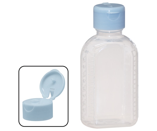 金鵄製作所 小判型投薬瓶100mL ワンタッチキャップ（スカイブルー:水） 200本入 23020-002 1箱（ご注文単位1箱）【直送品】