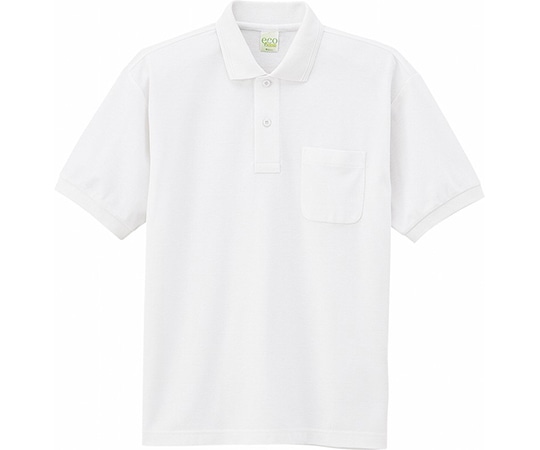 WHISEL（自重堂） 半袖ポロシャツ ホワイト L 85254 1枚（ご注文単位1枚）【直送品】