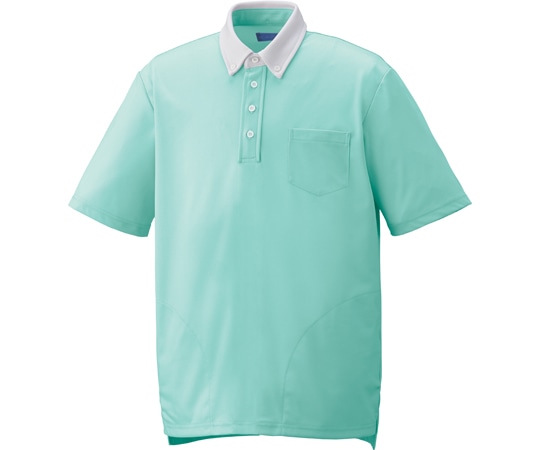 KAZEN ニットシャツ ミントグリーン 4L KZN238-2 1枚（ご注文単位1枚）【直送品】
