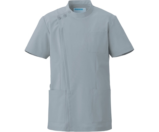KAZEN ジャケット半袖男女兼用 グレー 4L 762-46 1枚(ご注文単位1枚)【直送品】