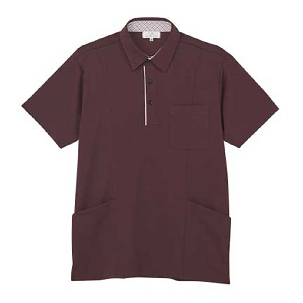 KIRAKU(トンボ) ニットシャツ ダークブラウン M(身丈68cm) CR213-31 M 1枚(ご注文単位1枚)【直送品】
