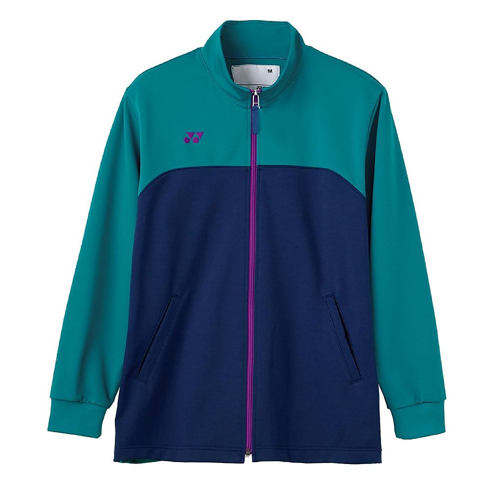 YONEX（トンボ） Mケアワークジャケット ピーコックグリーン×インディゴブルー M（身丈68cm） CY106-46 M 1枚（ご注文単位1枚）【直送品】