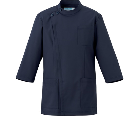 KAZEN ジャケット七分袖男女兼用 ネイビー 5L 763-48 1枚（ご注文単位1枚）【直送品】