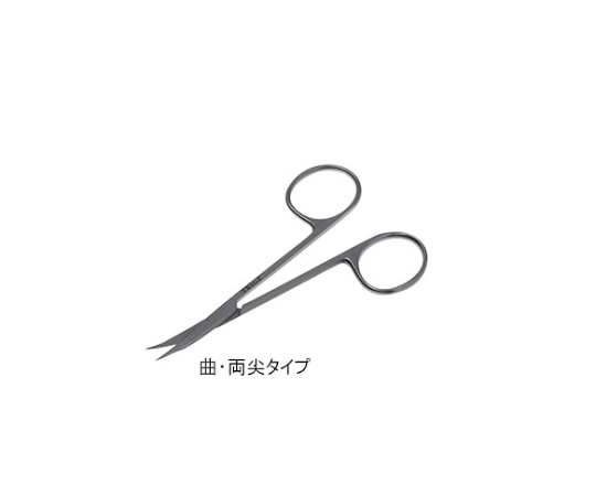 日本フリッツメディコ デリケート剪刀 11cm 曲 両尖 B034-481 1個(ご注文単位1個)【直送品】