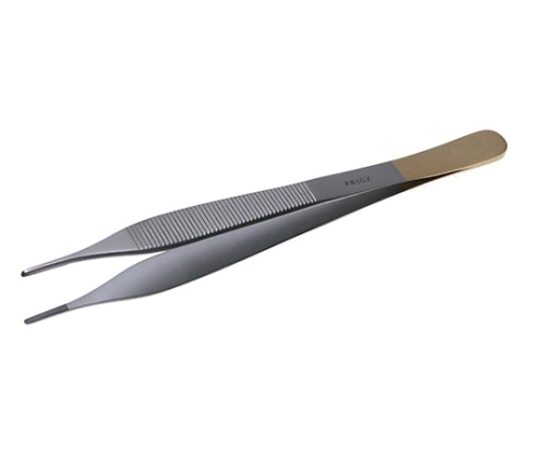 日本フリッツメディコ T/Cアドソンロング ピンセット 15cm 0.4チップ付 A001-015X 1本(ご注文単位1本)【直送品】