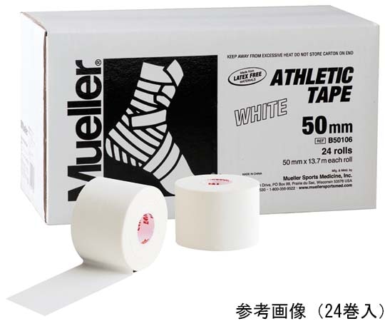 MUELLER ホワイトプロ アスレチックテープ 50mm スモールパック 1箱(6巻入) 56106 1箱(ご注文単位1箱)【直送品】