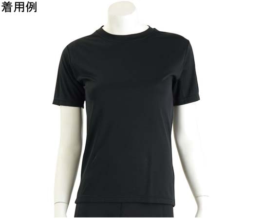 ワンポイント ベーシックTシャツ レディース 半袖 ブラック L 96921-black-L 1個（ご注文単位1個）【直送品】