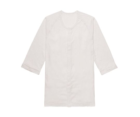 エンゼル（介護用品） らくらく前開きワンタッチ肌着 紳士用（七分袖） ホワイト LL 7505-1 1枚（ご注文単位1枚）【直送品】