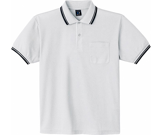 WHISEL(自重堂) 半袖ポロシャツ シルバー M 85274 1枚(ご注文単位1枚)【直送品】