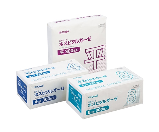 オオサキメディカル ホスピタルガーゼ 平 30cm×30cm 300枚入 11137 1パック（ご注文単位1パック）【直送品】