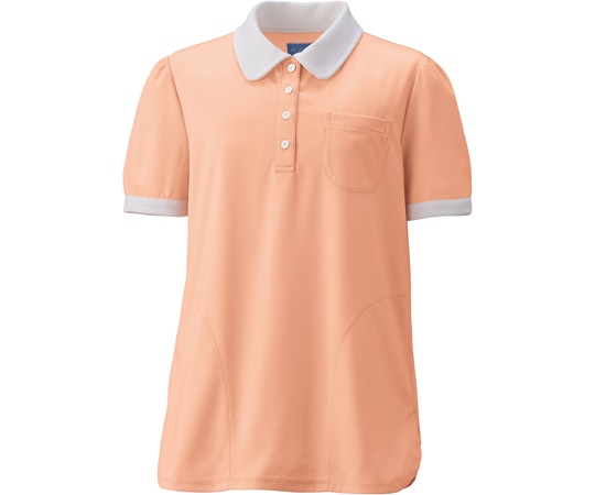 KAZEN レディスニットシャツ アプリコット S KZN239-4 1枚（ご注文単位1枚）【直送品】