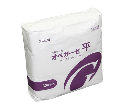 オオサキメディカル オペガーゼ 平 300枚入 10000 1パック（ご注文単位1パック）【直送品】