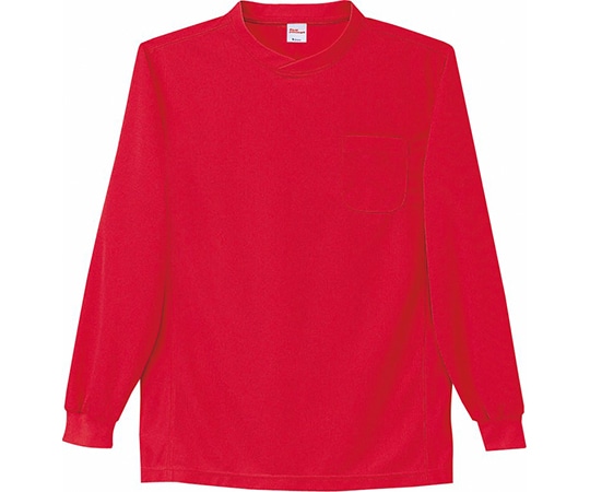 WHISEL（自重堂） 長袖Tシャツ レッド L 47674 1枚（ご注文単位1枚）【直送品】