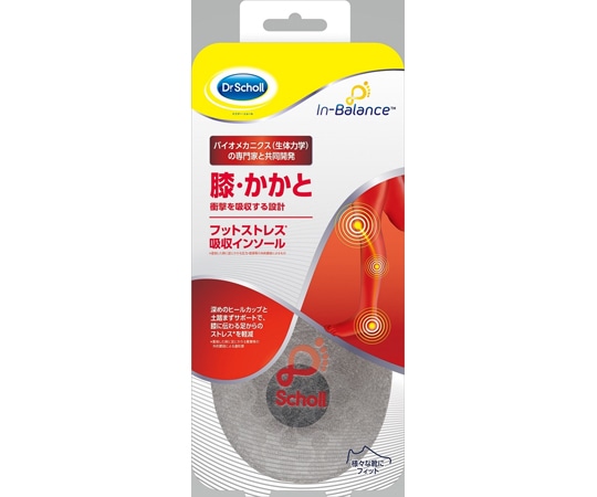 Scholl's Wellness Company ドクターショール インバランス フットストレス吸収インソール 膝・かかと M-Lサイズ 1足(ご注文単位1足)【直送品】