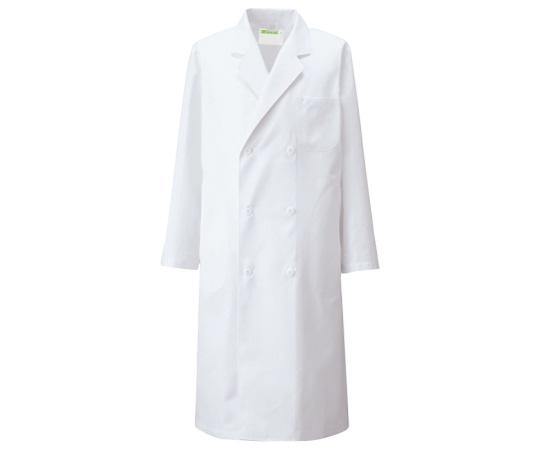 KAZEN メンズ診察衣W型長袖 白 3L 115-70 3L 1枚（ご注文単位1枚）【直送品】