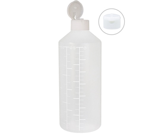 金鵄製作所 K投薬瓶 400mL ワンタッチキャップ(ホワイト:白) 白色目盛 50本入 23250-020 1箱(ご注文単位1箱)【直送品】