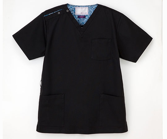 ナガイレーベン 男女兼用スクラブ ブラック SS LBL4372 1枚（ご注文単位1枚）【直送品】