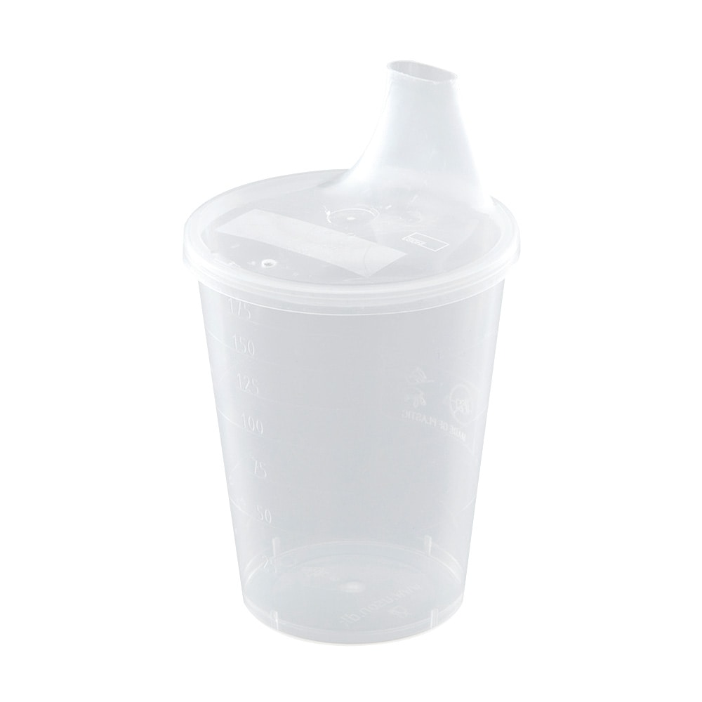 USON PLAST A/S 目盛コップ 蓋+スパウト付き 50セット入 408 411 1袋(ご注文単位1袋)【直送品】
