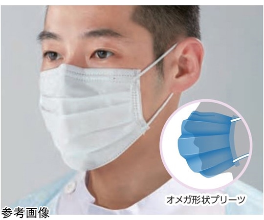 オオサキメディカル プロフェッショナルマスクIオメガ ゴム紐 小さめ ピンク 50枚入  1箱（ご注文単位1箱）【直送品】