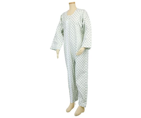 幸和製作所 介護用パジャマ テイコブエコノミー上下続き服 グリーン L UW01 1枚（ご注文単位1枚）【直送品】