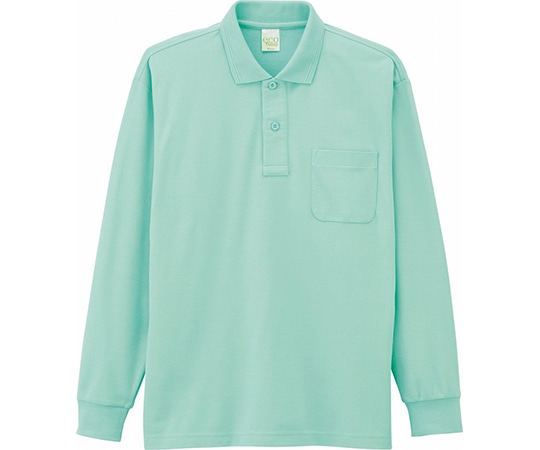 WHISEL（自重堂） 長袖ポロシャツ ミント グリーン LL 85244 1枚（ご注文単位1枚）【直送品】