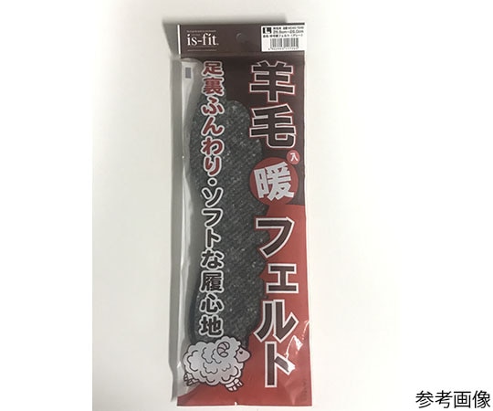 MORITO is-fit 羊毛暖フェルト インソール グレー フリー  1足（ご注文単位1足）【直送品】