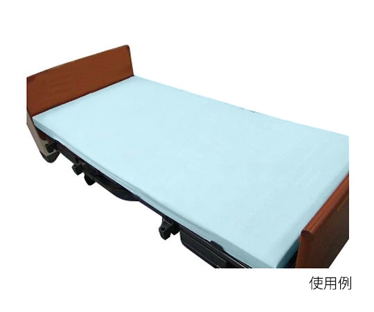 萬楽 ボックス型防水シーツ（全周ゴム付） サックス 93cm MR-2064 1枚（ご注文単位1枚）【直送品】